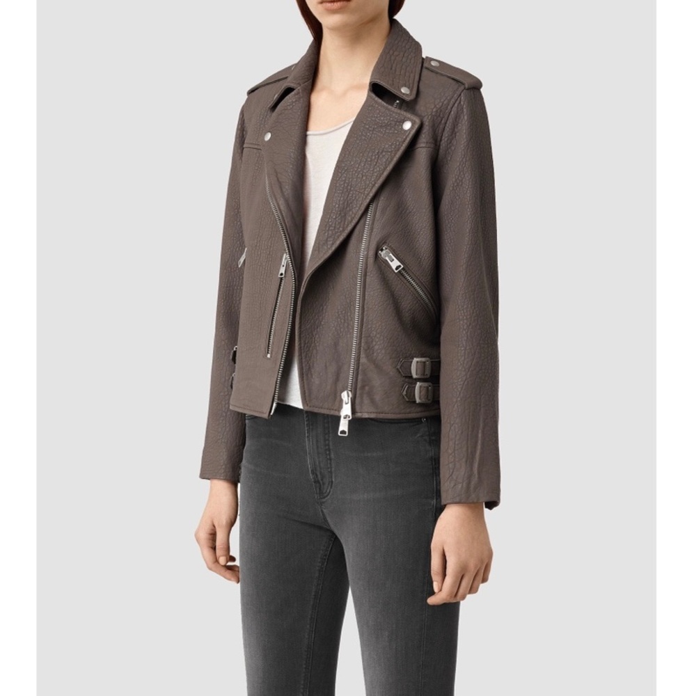 All Saints Watson Leather Moto Biker Jacket